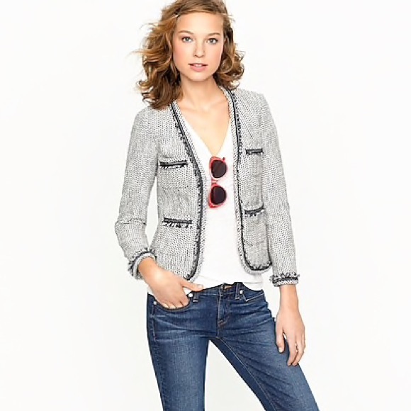 J.Crew Terrazzo Tweed Jacket New 0